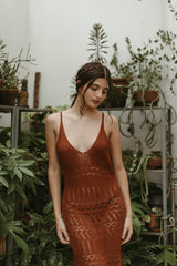 Isabella Dress in Brick