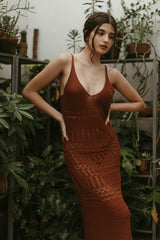 Isabella Dress in Brick