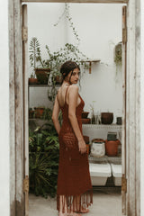 Isabella Dress in Brick