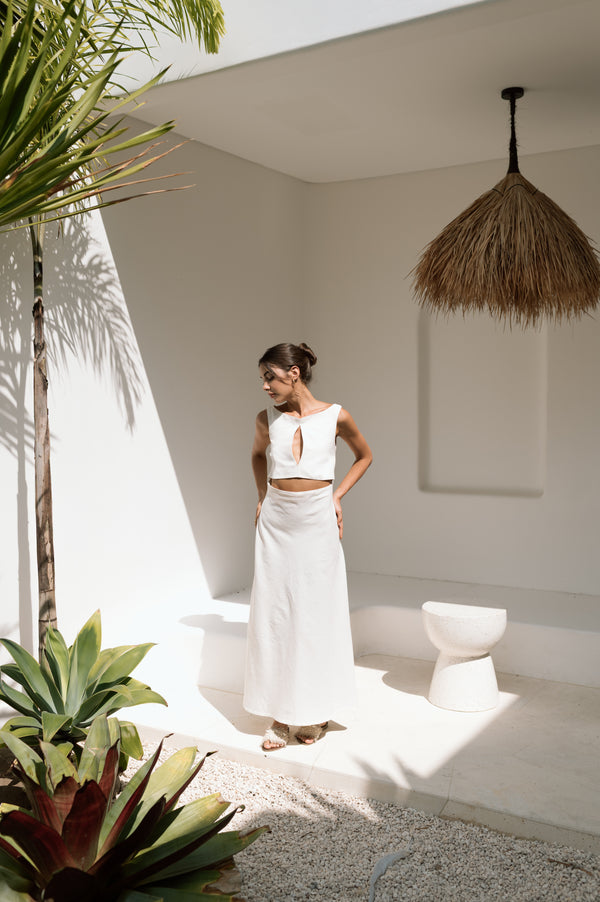 Jade Dress in Off White
