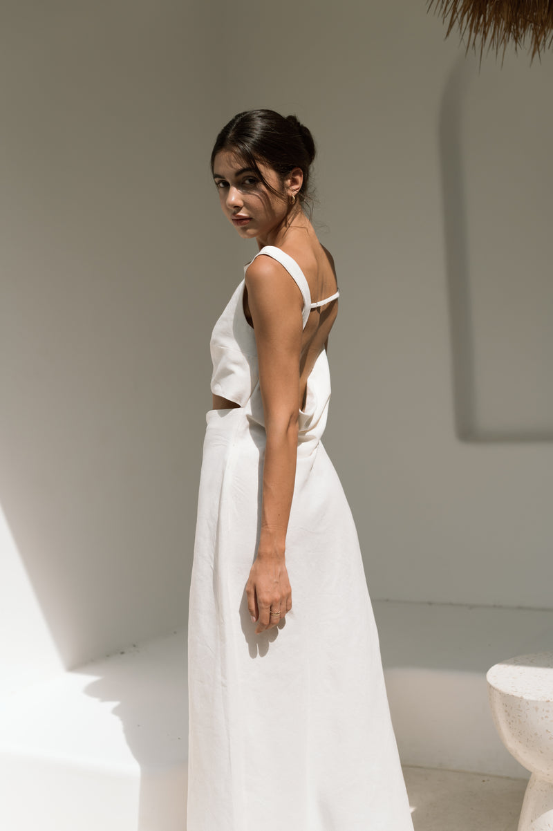 Jade Dress in Off White