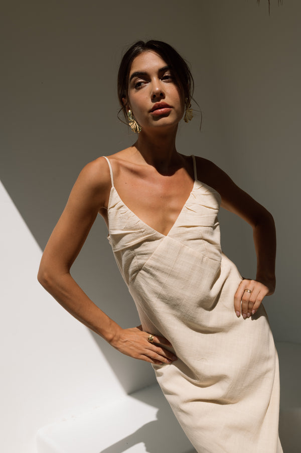 Etta Dress in Sand