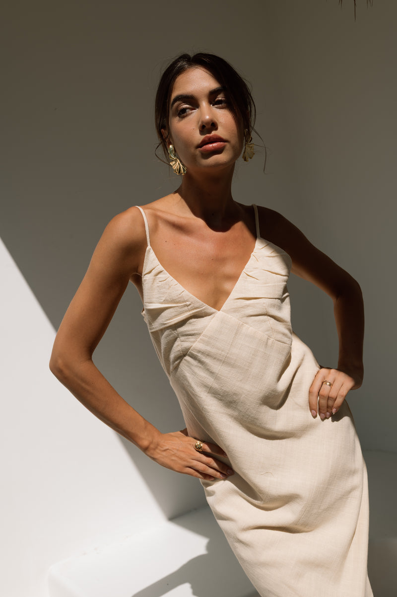 Etta Dress in Sand