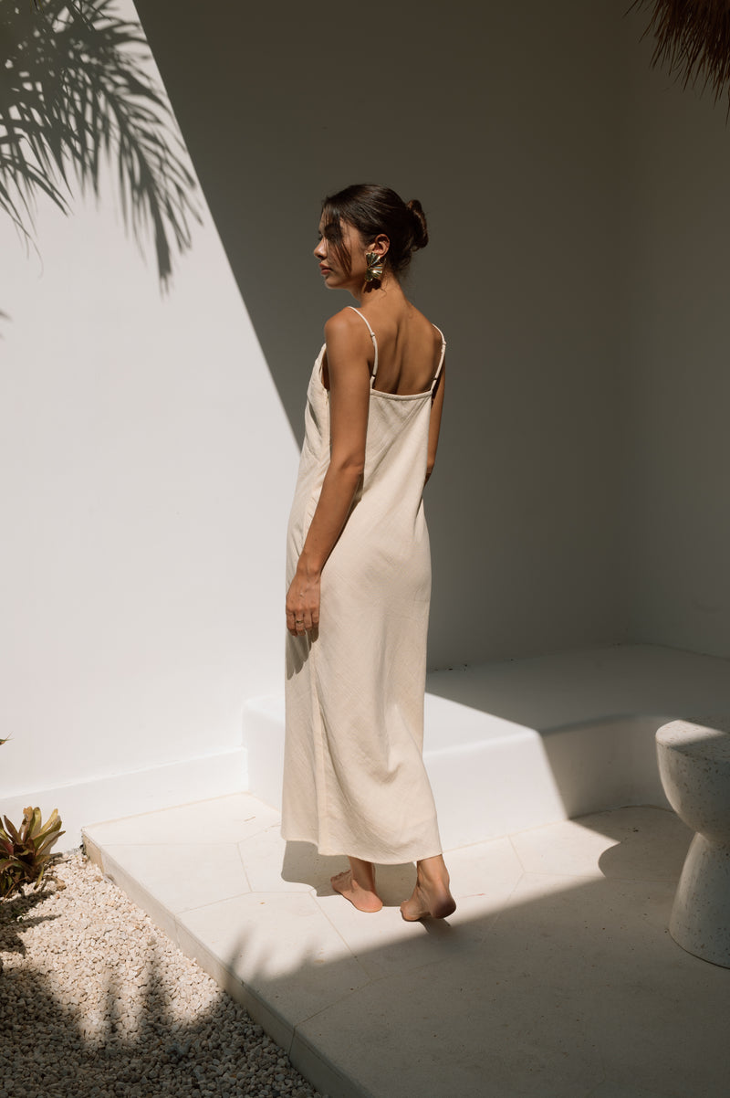 Etta Dress in Sand