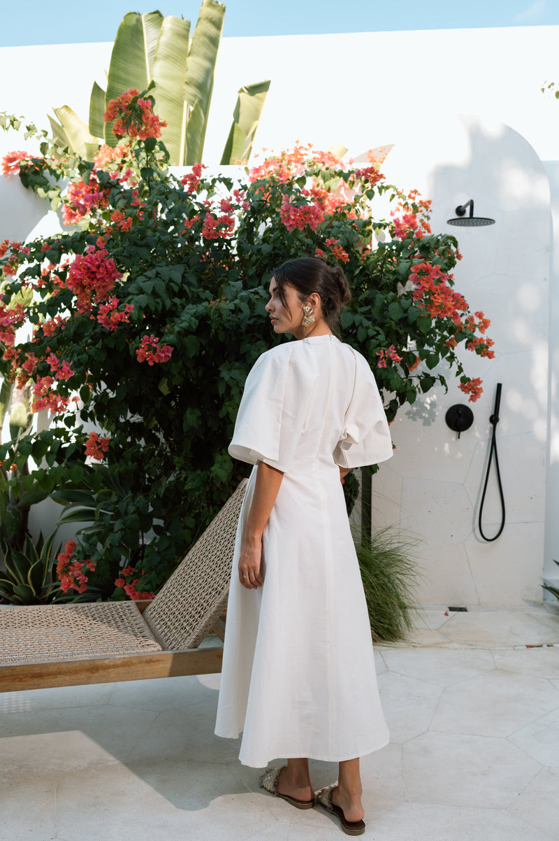 Catina Dress in Off White