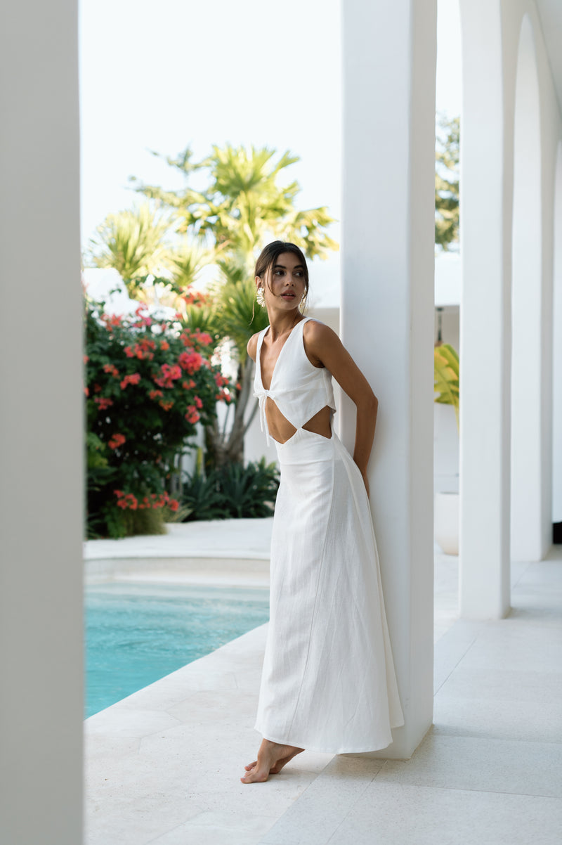 Florance Dress in Off White