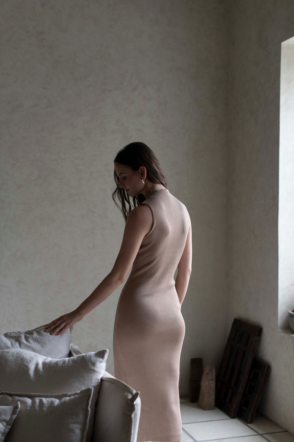 Ellie Dress in Beige