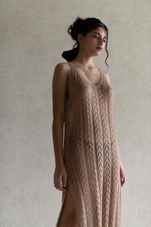 Grace Dress in Light Brown