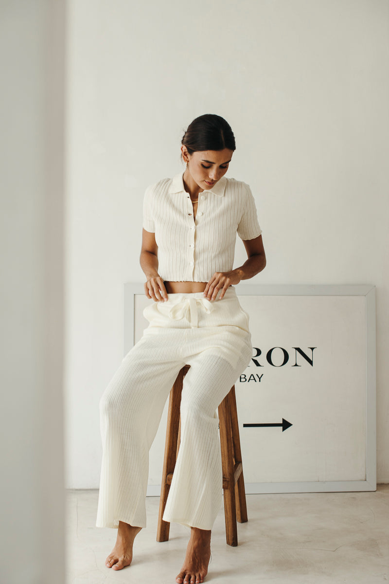 Kai Knit Pants in White